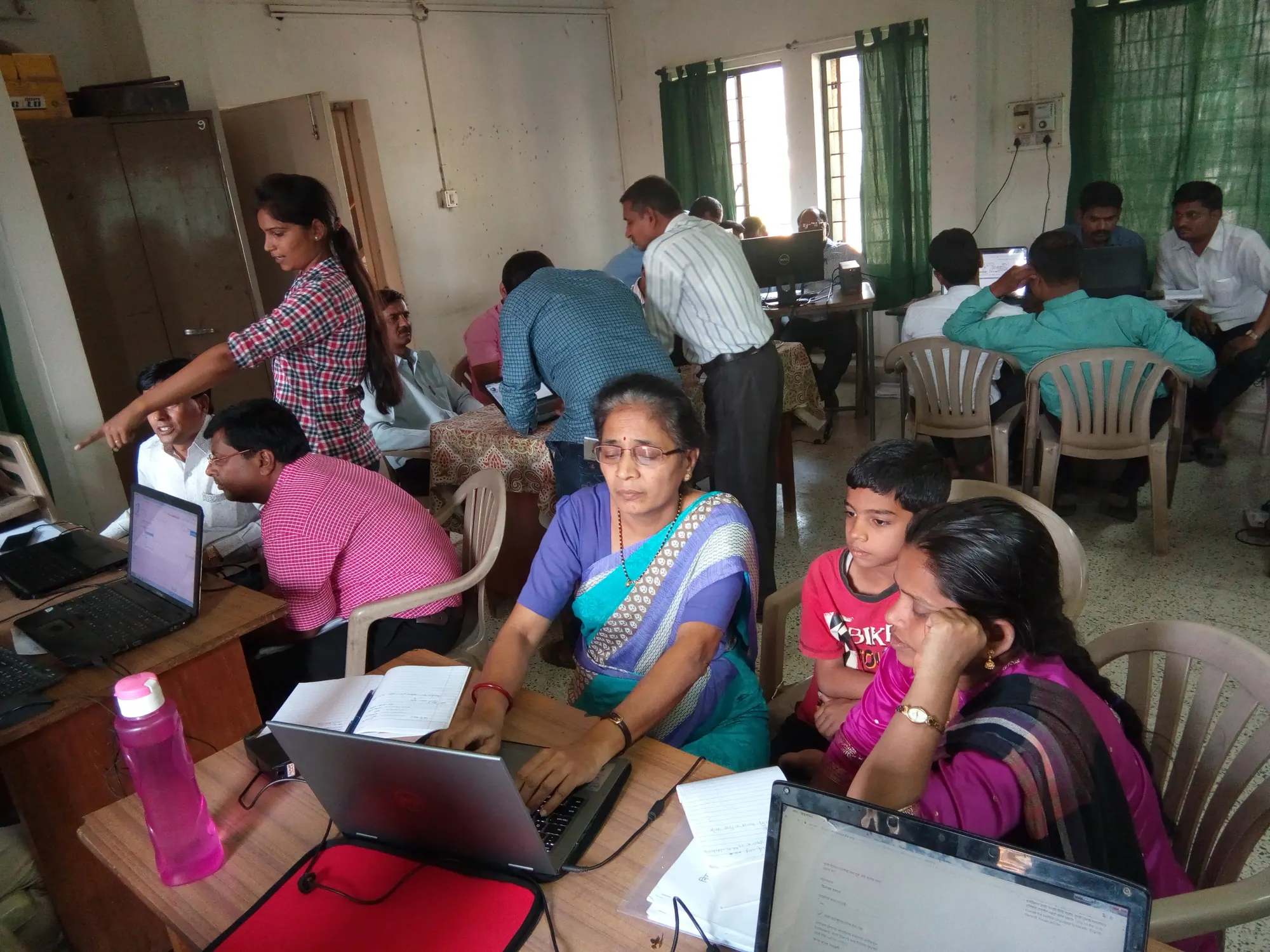 Community educators learning digital tools at a district workshop